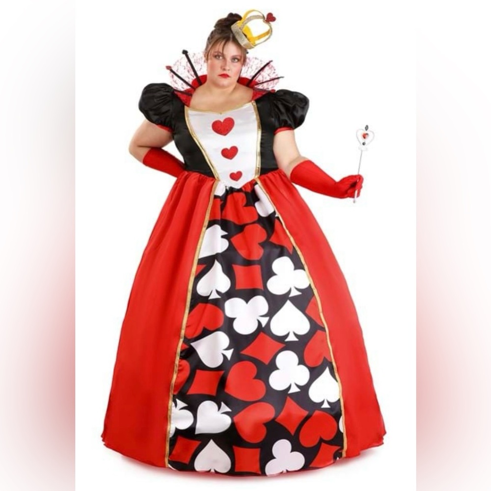 Wonderland Queen of Hearts Adult Women’s Costume sz: 2XL